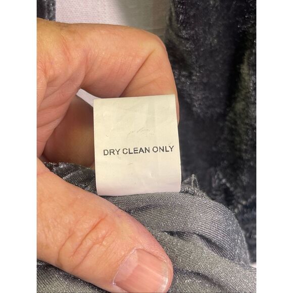 Time for Me Velvet Embroidered Floral Long Sleeve Coat Jacket Blue Large - Picture 9 of 13